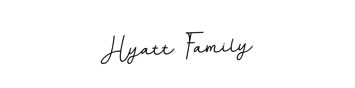 Hyatt Family stylish signature style. Best Handwritten Sign (BallpointsItalic-DORy9) for my name. Handwritten Signature Collection Ideas for my name Hyatt Family. Hyatt Family signature style 11 images and pictures png