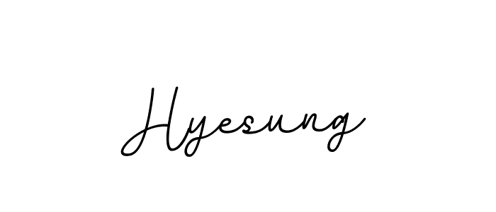 Use a signature maker to create a handwritten signature online. With this signature software, you can design (BallpointsItalic-DORy9) your own signature for name Hyesung. Hyesung signature style 11 images and pictures png