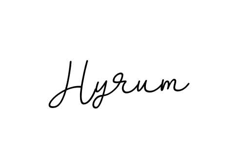 Design your own signature with our free online signature maker. With this signature software, you can create a handwritten (BallpointsItalic-DORy9) signature for name Hyrum. Hyrum signature style 11 images and pictures png