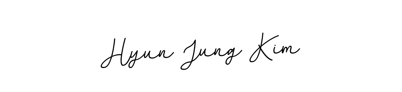 Create a beautiful signature design for name Hyun Jung Kim. With this signature (BallpointsItalic-DORy9) fonts, you can make a handwritten signature for free. Hyun Jung Kim signature style 11 images and pictures png