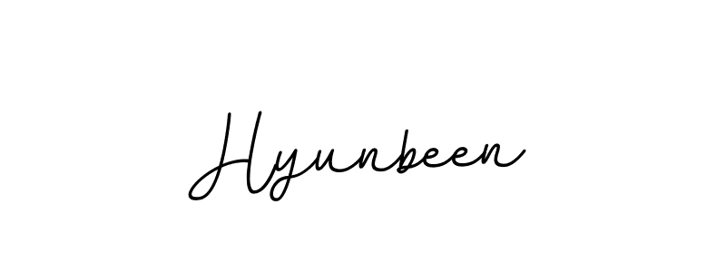 Make a beautiful signature design for name Hyunbeen. With this signature (BallpointsItalic-DORy9) style, you can create a handwritten signature for free. Hyunbeen signature style 11 images and pictures png