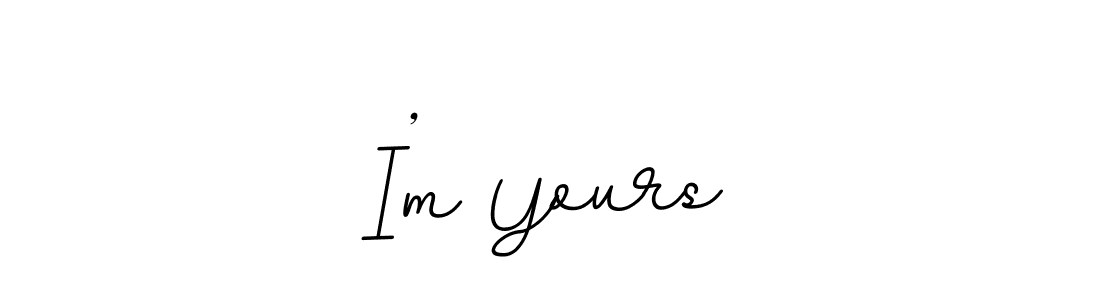 How to make I’m Yours signature? BallpointsItalic-DORy9 is a professional autograph style. Create handwritten signature for I’m Yours name. I’m Yours signature style 11 images and pictures png