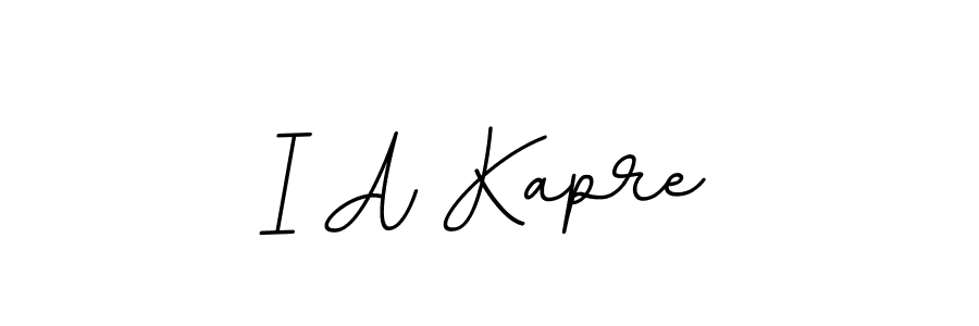 The best way (BallpointsItalic-DORy9) to make a short signature is to pick only two or three words in your name. The name I A Kapre include a total of six letters. For converting this name. I A Kapre signature style 11 images and pictures png