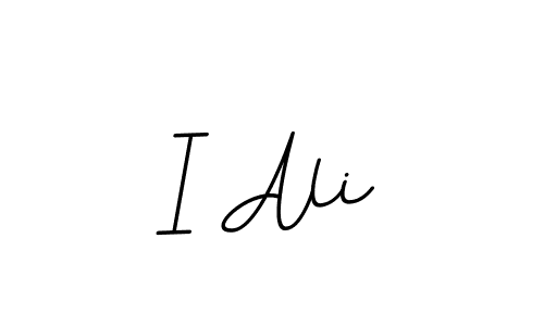 Design your own signature with our free online signature maker. With this signature software, you can create a handwritten (BallpointsItalic-DORy9) signature for name I Ali. I Ali signature style 11 images and pictures png