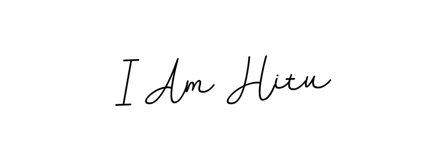Create a beautiful signature design for name I Am Hitu. With this signature (BallpointsItalic-DORy9) fonts, you can make a handwritten signature for free. I Am Hitu signature style 11 images and pictures png