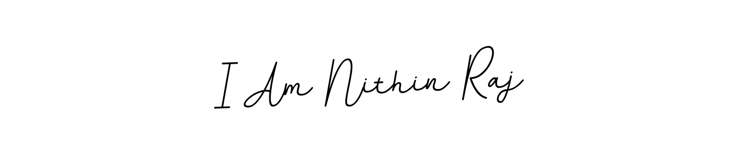 Make a beautiful signature design for name I Am Nithin Raj. With this signature (BallpointsItalic-DORy9) style, you can create a handwritten signature for free. I Am Nithin Raj signature style 11 images and pictures png