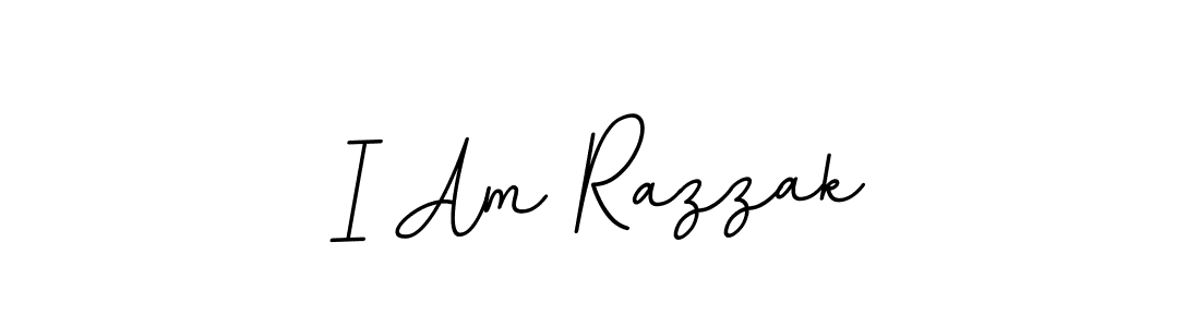 Use a signature maker to create a handwritten signature online. With this signature software, you can design (BallpointsItalic-DORy9) your own signature for name I Am Razzak. I Am Razzak signature style 11 images and pictures png