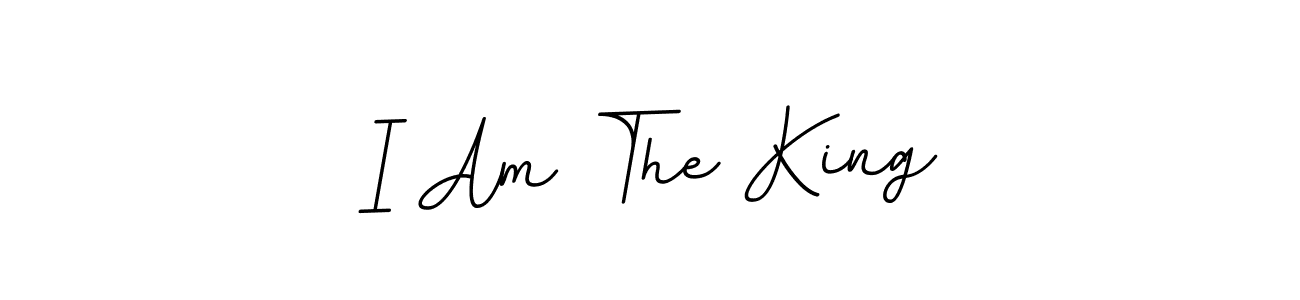 You should practise on your own different ways (BallpointsItalic-DORy9) to write your name (I Am The King) in signature. don't let someone else do it for you. I Am The King signature style 11 images and pictures png