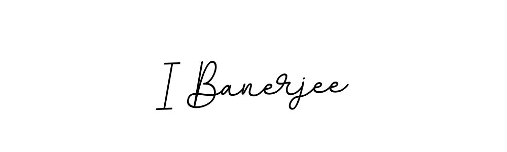 The best way (BallpointsItalic-DORy9) to make a short signature is to pick only two or three words in your name. The name I Banerjee include a total of six letters. For converting this name. I Banerjee signature style 11 images and pictures png