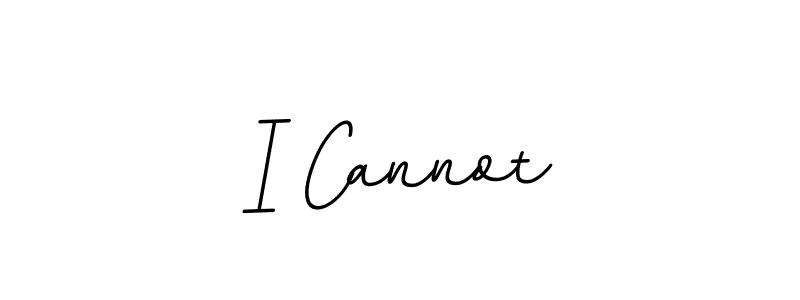 How to make I Cannot signature? BallpointsItalic-DORy9 is a professional autograph style. Create handwritten signature for I Cannot name. I Cannot signature style 11 images and pictures png
