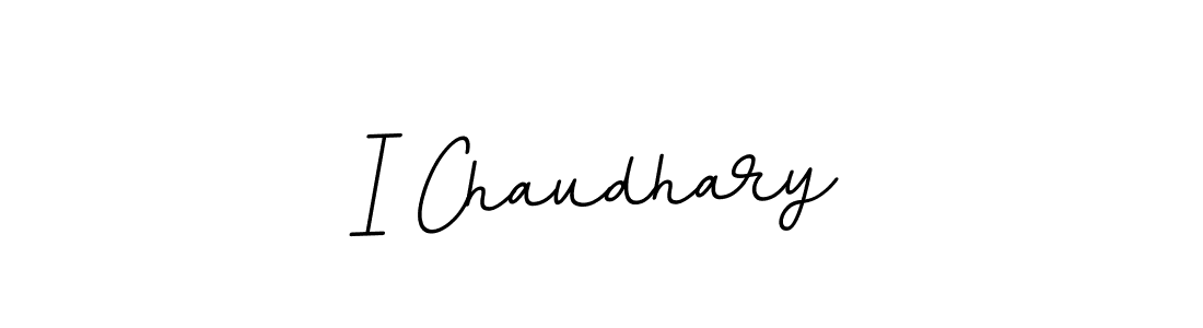 Design your own signature with our free online signature maker. With this signature software, you can create a handwritten (BallpointsItalic-DORy9) signature for name I Chaudhary. I Chaudhary signature style 11 images and pictures png