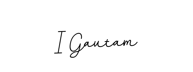 Make a beautiful signature design for name I Gautam. With this signature (BallpointsItalic-DORy9) style, you can create a handwritten signature for free. I Gautam signature style 11 images and pictures png