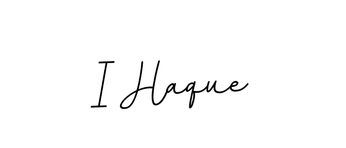 Make a beautiful signature design for name I Haque. With this signature (BallpointsItalic-DORy9) style, you can create a handwritten signature for free. I Haque signature style 11 images and pictures png