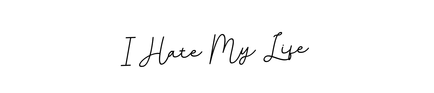 Also we have I Hate My Life name is the best signature style. Create professional handwritten signature collection using BallpointsItalic-DORy9 autograph style. I Hate My Life signature style 11 images and pictures png