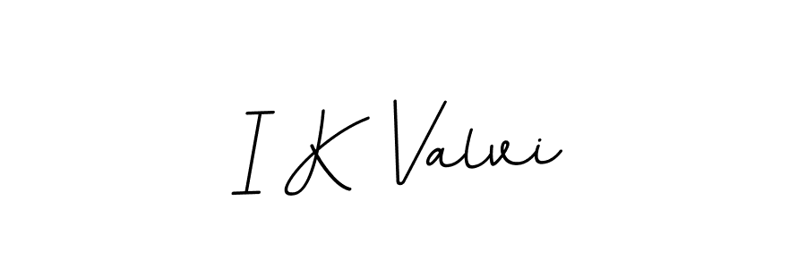 Make a beautiful signature design for name I K Valvi. With this signature (BallpointsItalic-DORy9) style, you can create a handwritten signature for free. I K Valvi signature style 11 images and pictures png