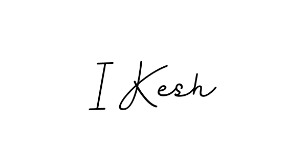 Use a signature maker to create a handwritten signature online. With this signature software, you can design (BallpointsItalic-DORy9) your own signature for name I Kesh. I Kesh signature style 11 images and pictures png