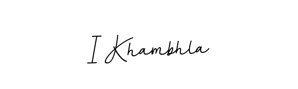How to make I Khambhla signature? BallpointsItalic-DORy9 is a professional autograph style. Create handwritten signature for I Khambhla name. I Khambhla signature style 11 images and pictures png
