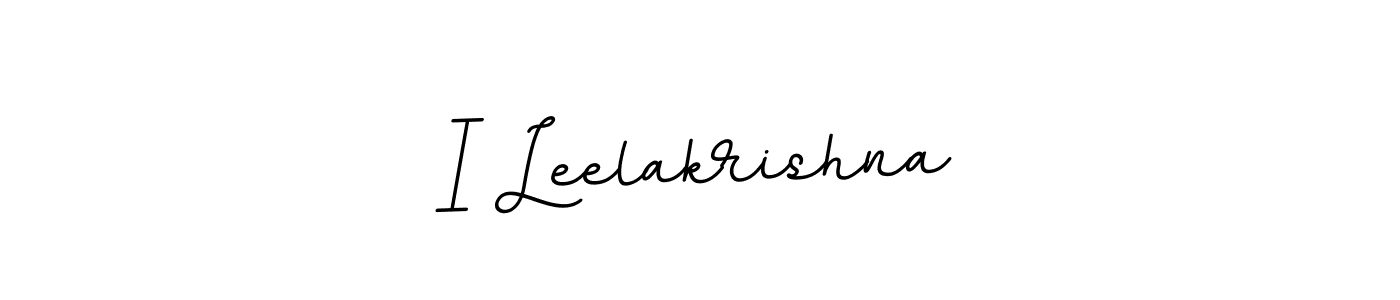 How to make I Leelakrishna signature? BallpointsItalic-DORy9 is a professional autograph style. Create handwritten signature for I Leelakrishna name. I Leelakrishna signature style 11 images and pictures png