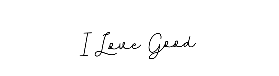 Create a beautiful signature design for name I Love Good. With this signature (BallpointsItalic-DORy9) fonts, you can make a handwritten signature for free. I Love Good signature style 11 images and pictures png