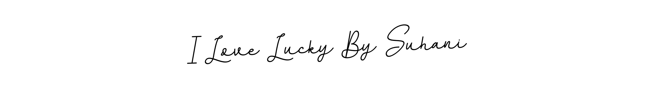 Use a signature maker to create a handwritten signature online. With this signature software, you can design (BallpointsItalic-DORy9) your own signature for name I Love Lucky By Suhani. I Love Lucky By Suhani signature style 11 images and pictures png