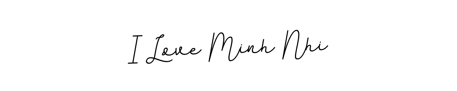 The best way (BallpointsItalic-DORy9) to make a short signature is to pick only two or three words in your name. The name I Love Minh Nhi include a total of six letters. For converting this name. I Love Minh Nhi signature style 11 images and pictures png