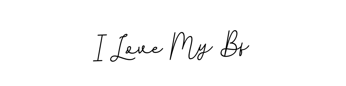 This is the best signature style for the I Love My Bf name. Also you like these signature font (BallpointsItalic-DORy9). Mix name signature. I Love My Bf signature style 11 images and pictures png