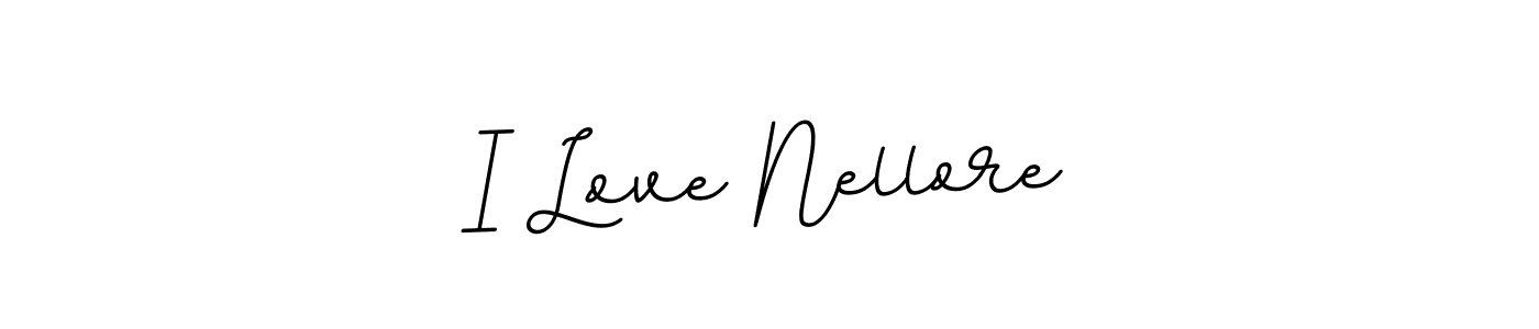 You should practise on your own different ways (BallpointsItalic-DORy9) to write your name (I Love Nellore) in signature. don't let someone else do it for you. I Love Nellore signature style 11 images and pictures png