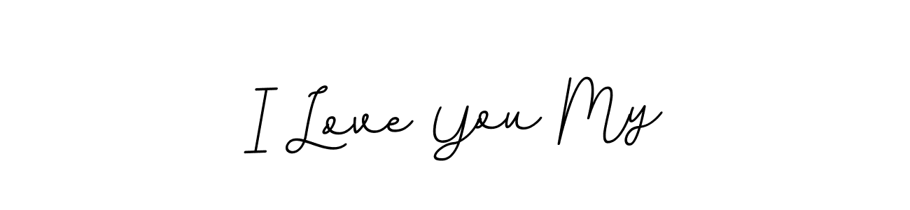 Design your own signature with our free online signature maker. With this signature software, you can create a handwritten (BallpointsItalic-DORy9) signature for name I Love You My. I Love You My signature style 11 images and pictures png