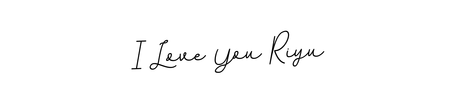 Make a beautiful signature design for name I Love You Riyu. With this signature (BallpointsItalic-DORy9) style, you can create a handwritten signature for free. I Love You Riyu signature style 11 images and pictures png