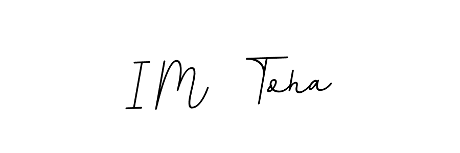 Create a beautiful signature design for name I M  Toha. With this signature (BallpointsItalic-DORy9) fonts, you can make a handwritten signature for free. I M  Toha signature style 11 images and pictures png