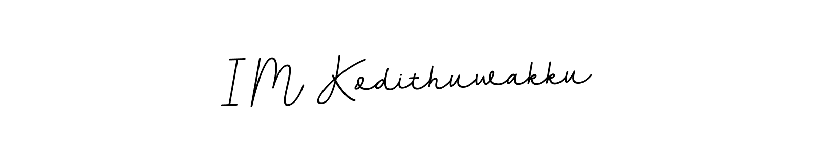 Design your own signature with our free online signature maker. With this signature software, you can create a handwritten (BallpointsItalic-DORy9) signature for name I M Kodithuwakku. I M Kodithuwakku signature style 11 images and pictures png