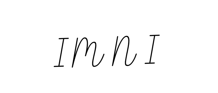 The best way (BallpointsItalic-DORy9) to make a short signature is to pick only two or three words in your name. The name I M N I include a total of six letters. For converting this name. I M N I signature style 11 images and pictures png