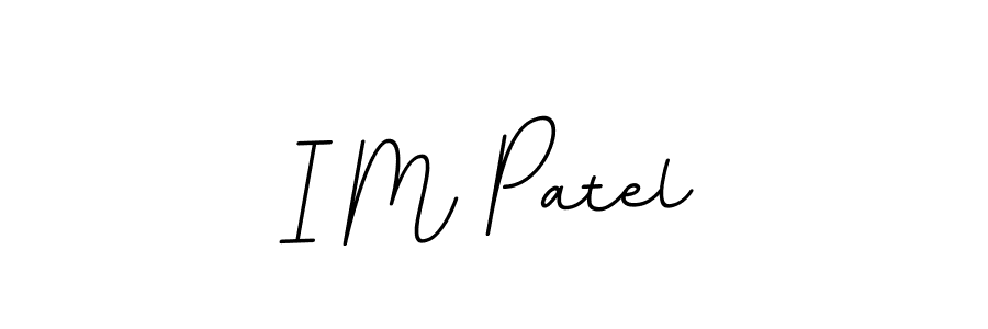 Design your own signature with our free online signature maker. With this signature software, you can create a handwritten (BallpointsItalic-DORy9) signature for name I M Patel. I M Patel signature style 11 images and pictures png