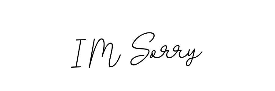 The best way (BallpointsItalic-DORy9) to make a short signature is to pick only two or three words in your name. The name I M Sorry include a total of six letters. For converting this name. I M Sorry signature style 11 images and pictures png