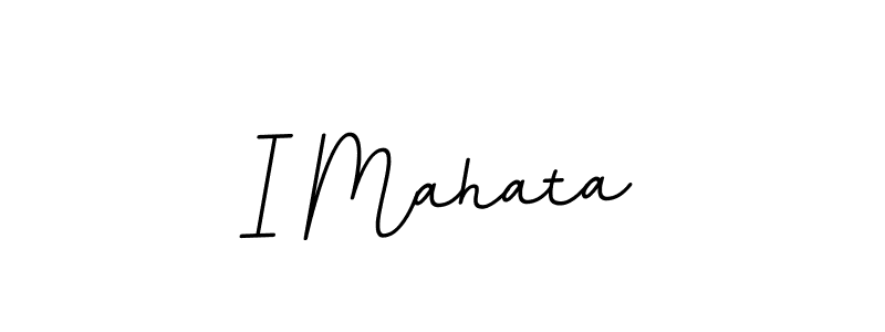 The best way (BallpointsItalic-DORy9) to make a short signature is to pick only two or three words in your name. The name I Mahata include a total of six letters. For converting this name. I Mahata signature style 11 images and pictures png