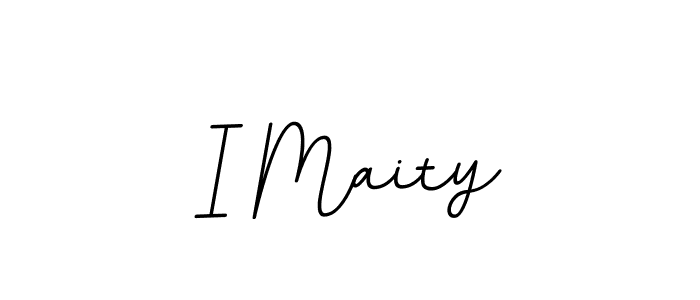 The best way (BallpointsItalic-DORy9) to make a short signature is to pick only two or three words in your name. The name I Maity include a total of six letters. For converting this name. I Maity signature style 11 images and pictures png