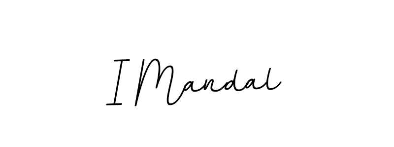 Make a beautiful signature design for name I Mandal. With this signature (BallpointsItalic-DORy9) style, you can create a handwritten signature for free. I Mandal signature style 11 images and pictures png