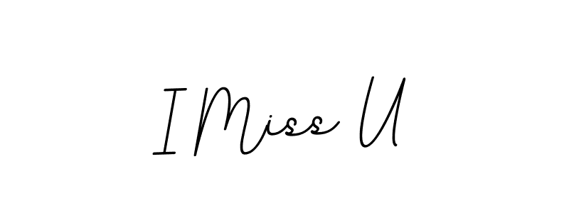 I Miss U stylish signature style. Best Handwritten Sign (BallpointsItalic-DORy9) for my name. Handwritten Signature Collection Ideas for my name I Miss U. I Miss U signature style 11 images and pictures png