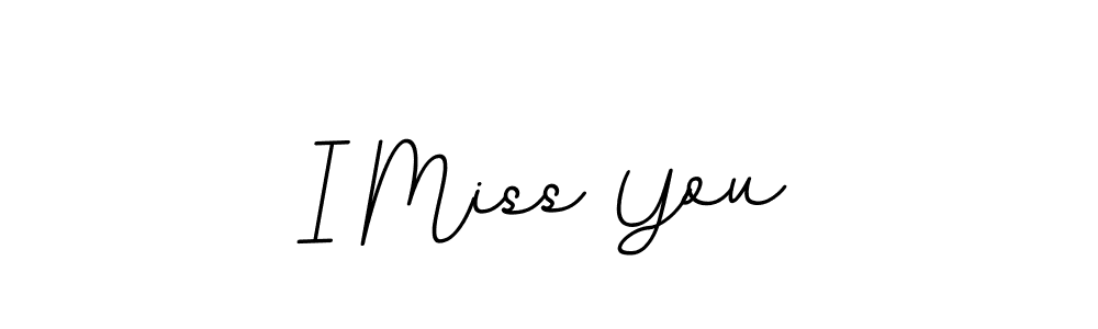 Design your own signature with our free online signature maker. With this signature software, you can create a handwritten (BallpointsItalic-DORy9) signature for name I Miss You. I Miss You signature style 11 images and pictures png