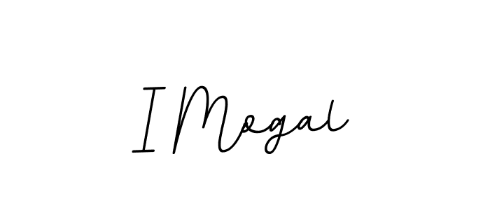 How to make I Mogal name signature. Use BallpointsItalic-DORy9 style for creating short signs online. This is the latest handwritten sign. I Mogal signature style 11 images and pictures png