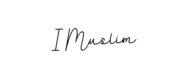 You should practise on your own different ways (BallpointsItalic-DORy9) to write your name (I Muslim) in signature. don't let someone else do it for you. I Muslim signature style 11 images and pictures png