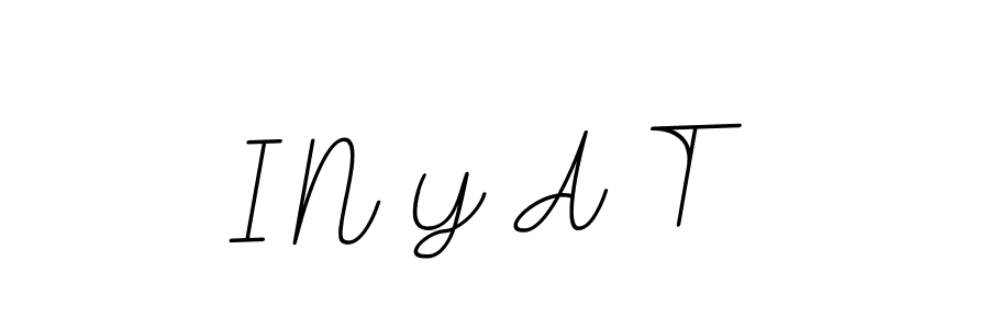 It looks lik you need a new signature style for name I N Y A T. Design unique handwritten (BallpointsItalic-DORy9) signature with our free signature maker in just a few clicks. I N Y A T signature style 11 images and pictures png