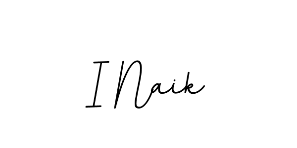 You should practise on your own different ways (BallpointsItalic-DORy9) to write your name (I Naik) in signature. don't let someone else do it for you. I Naik signature style 11 images and pictures png