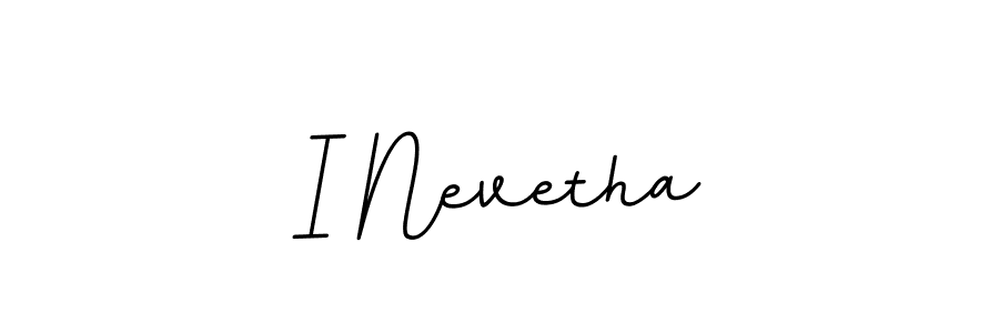 How to make I Nevetha signature? BallpointsItalic-DORy9 is a professional autograph style. Create handwritten signature for I Nevetha name. I Nevetha signature style 11 images and pictures png