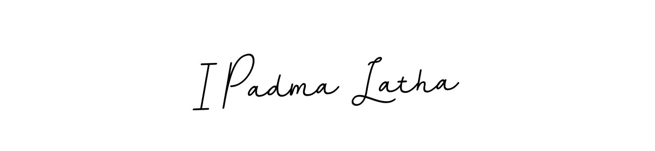 Use a signature maker to create a handwritten signature online. With this signature software, you can design (BallpointsItalic-DORy9) your own signature for name I Padma Latha. I Padma Latha signature style 11 images and pictures png