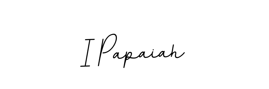 You should practise on your own different ways (BallpointsItalic-DORy9) to write your name (I Papaiah) in signature. don't let someone else do it for you. I Papaiah signature style 11 images and pictures png