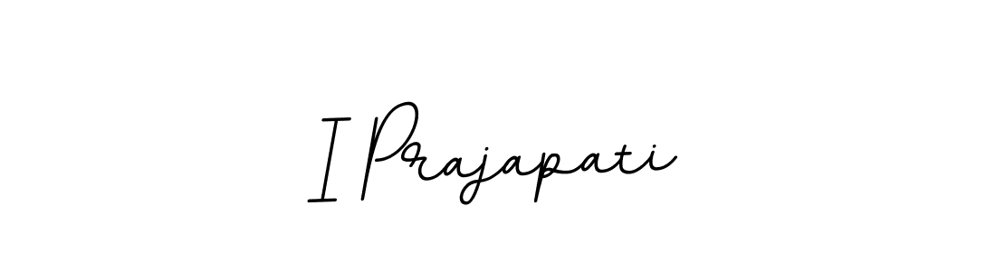 Use a signature maker to create a handwritten signature online. With this signature software, you can design (BallpointsItalic-DORy9) your own signature for name I Prajapati. I Prajapati signature style 11 images and pictures png