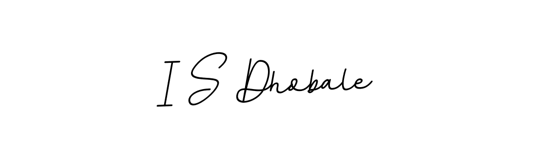 How to make I S Dhobale name signature. Use BallpointsItalic-DORy9 style for creating short signs online. This is the latest handwritten sign. I S Dhobale signature style 11 images and pictures png