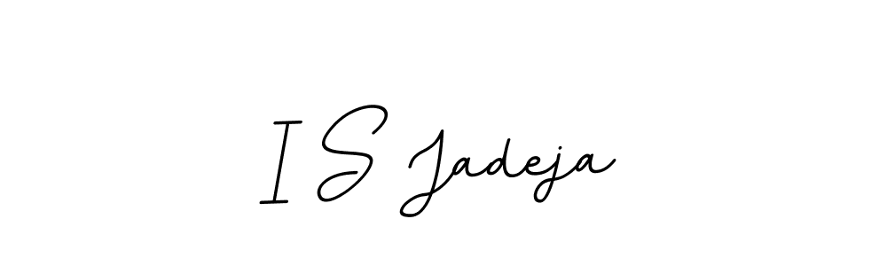 You should practise on your own different ways (BallpointsItalic-DORy9) to write your name (I S Jadeja) in signature. don't let someone else do it for you. I S Jadeja signature style 11 images and pictures png