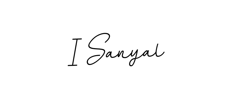 if you are searching for the best signature style for your name I Sanyal. so please give up your signature search. here we have designed multiple signature styles  using BallpointsItalic-DORy9. I Sanyal signature style 11 images and pictures png